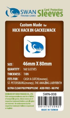 Swan Card Sleeves: 46x80 mm Hick Hack -160 per pack